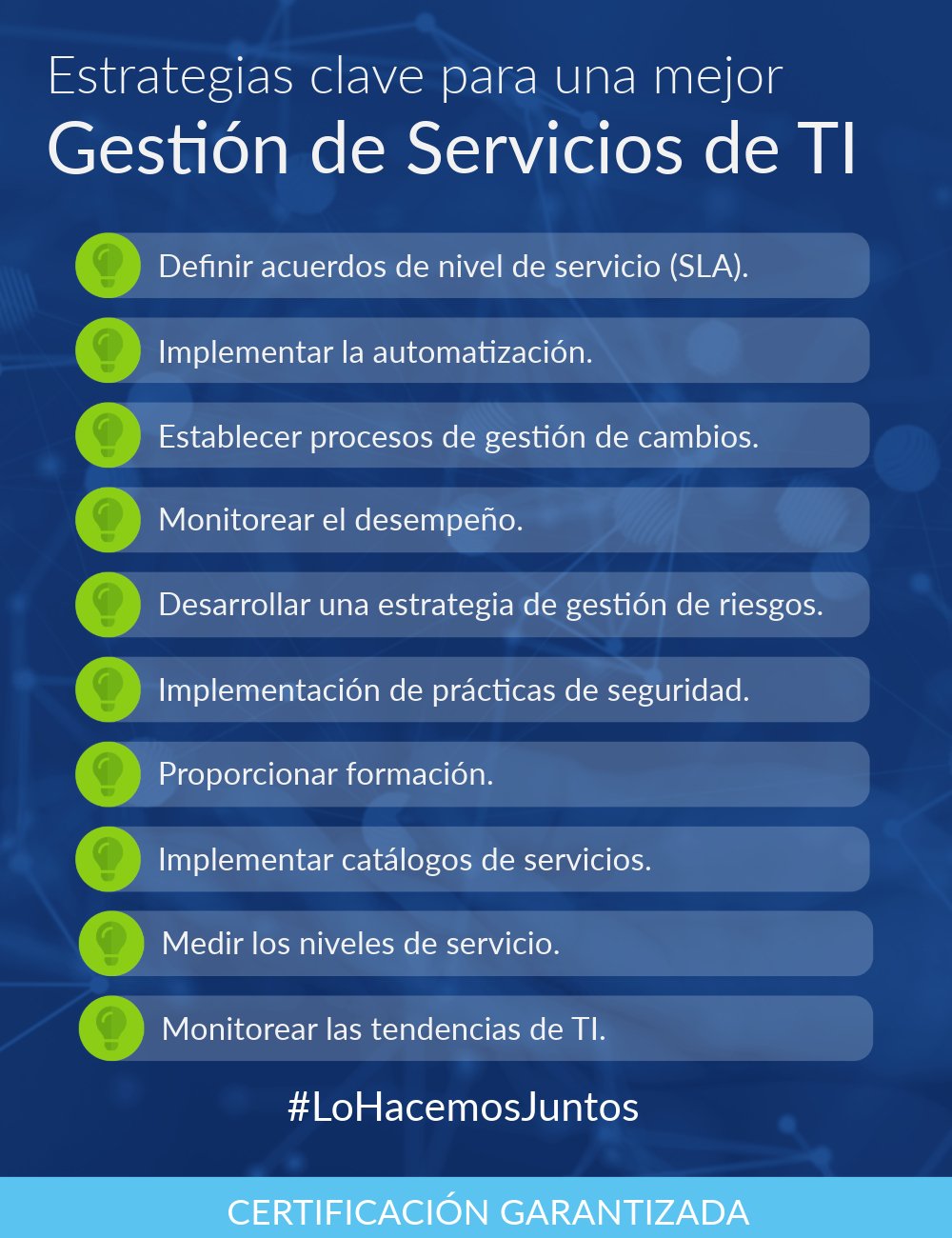 Estrategias para la gestión de servicios de TI