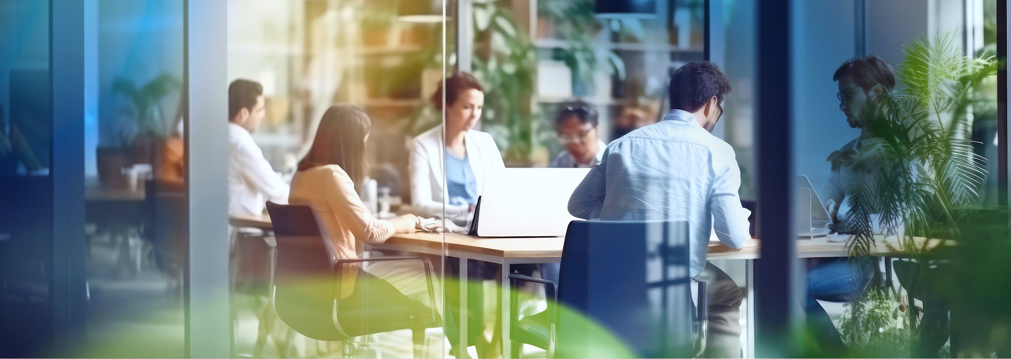 Varias personas trabajando en una oficina